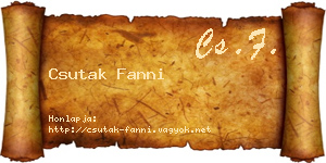 Csutak Fanni névjegykártya